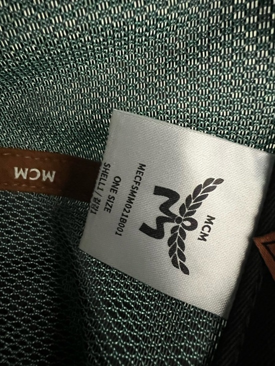 MCM Neoprene cap with Palm Tree monogram print and mesh trim